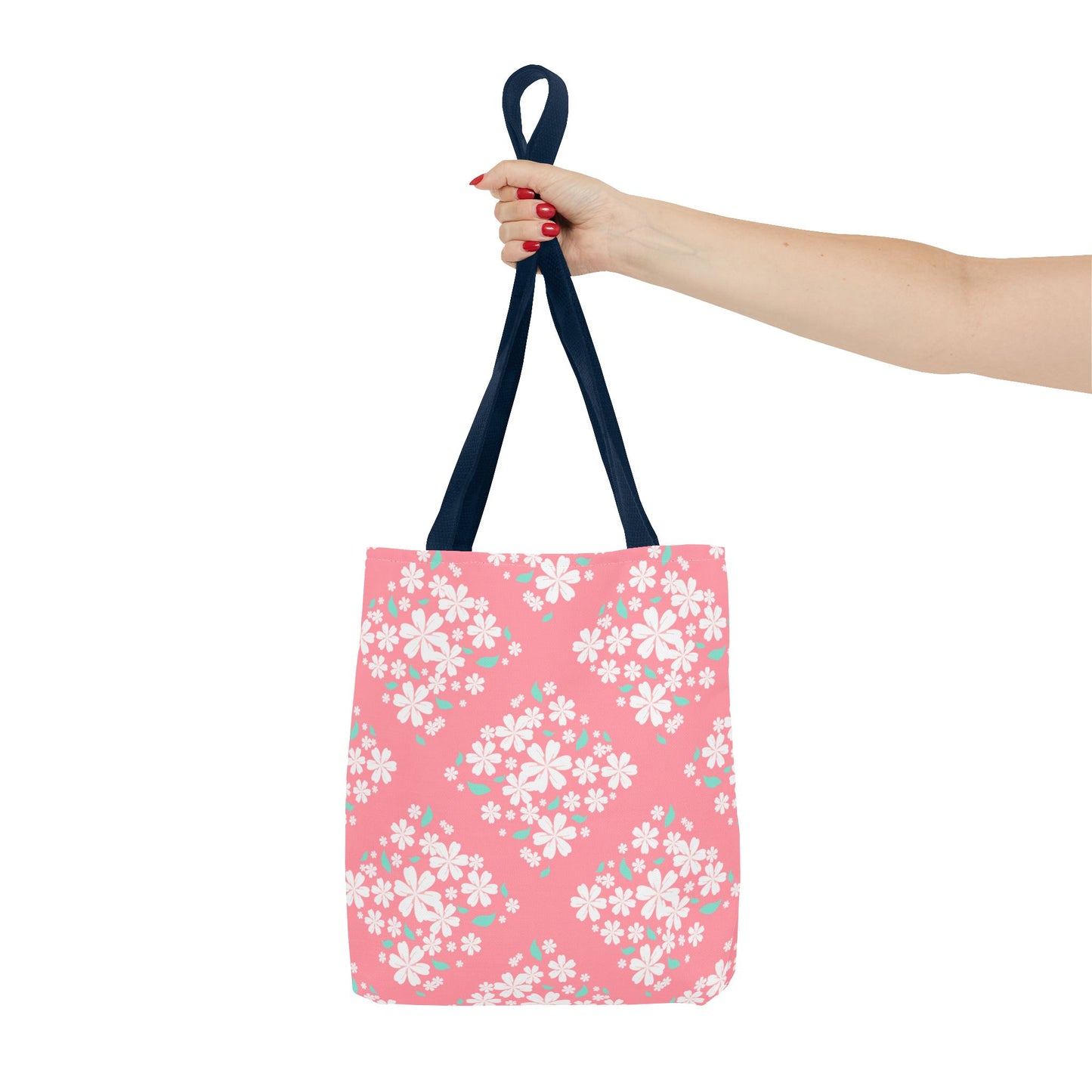 Pink Cherry Blossom Tote Bag — Floral Spring Market Bag