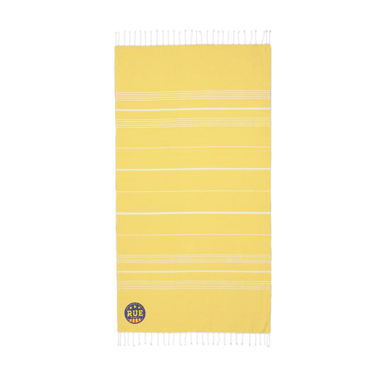 Cali Embroidered Throw Blanket — Striped Turkish-Style Beach & Home Throw