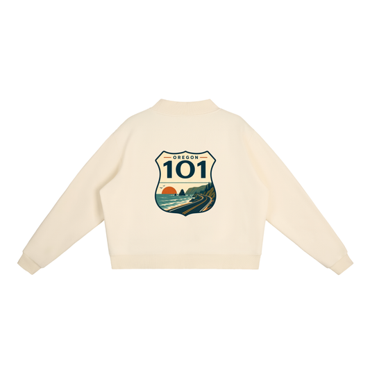 Essential Fleece Mock-Neck Crew Sweatshirt