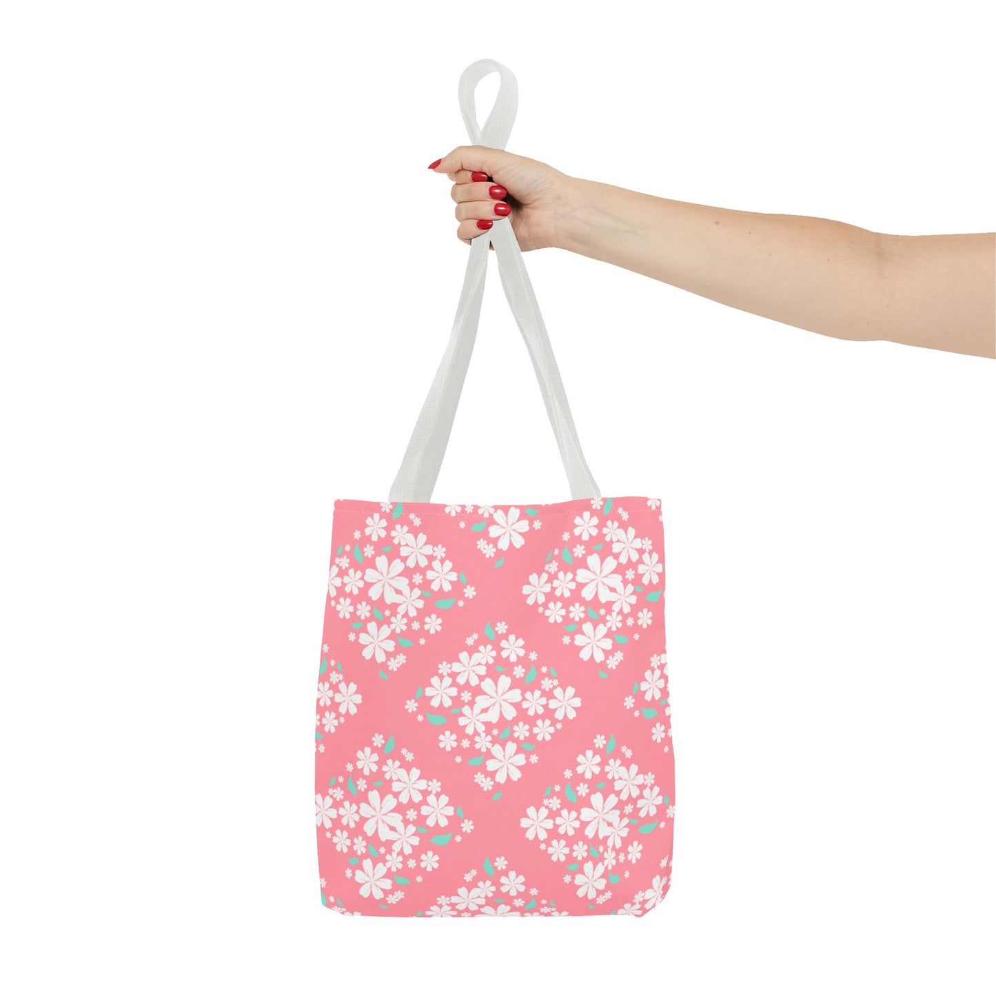 Pink Cherry Blossom Tote Bag — Floral Spring Market Bag