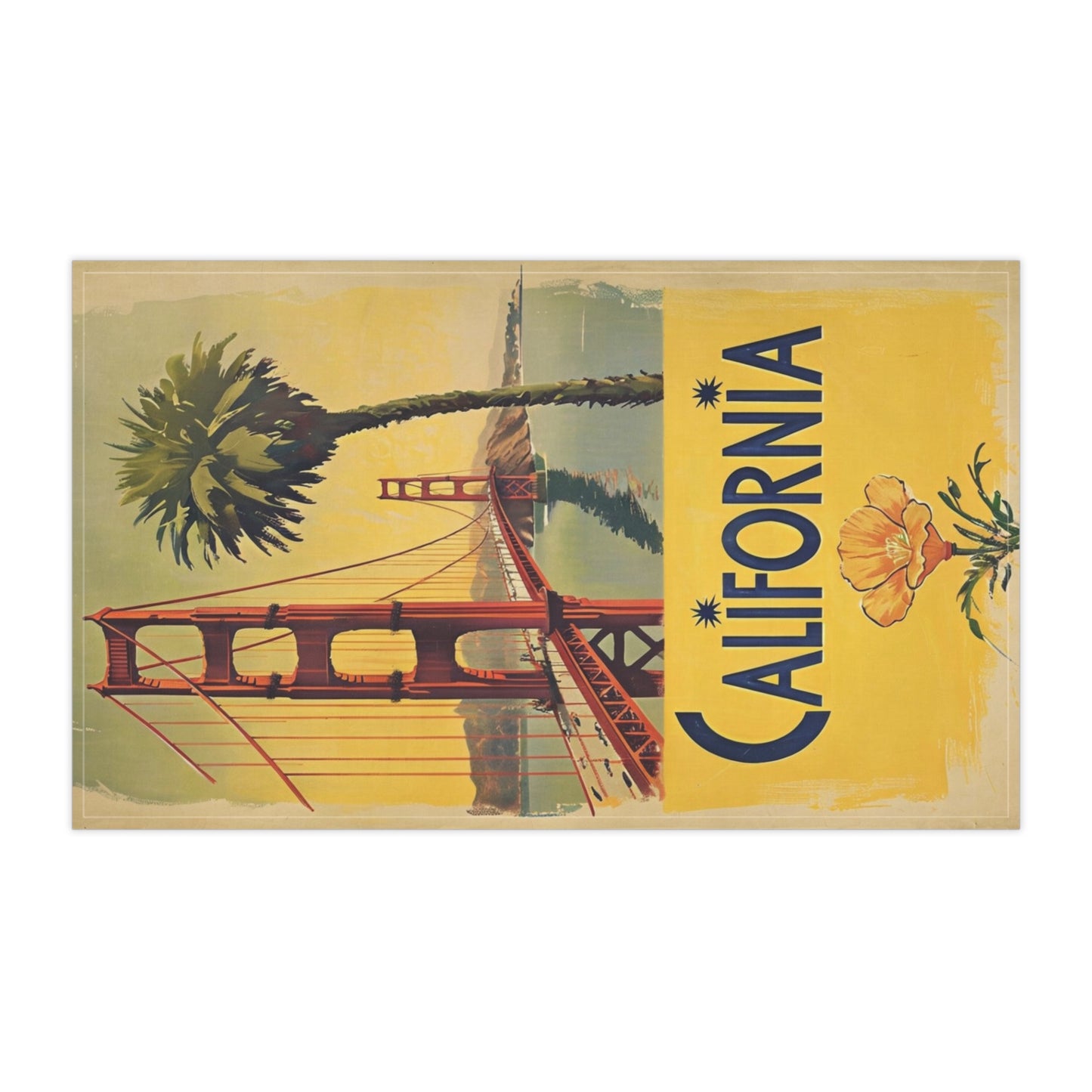 California Golden Gate Vintage Tea Towel