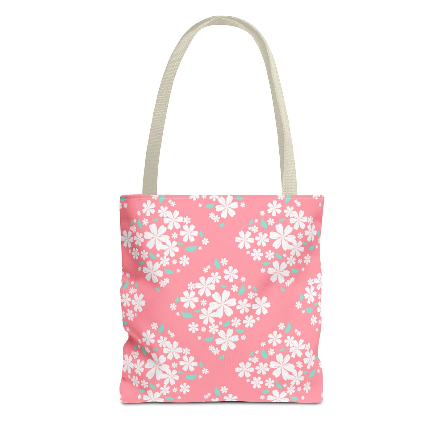 Pink Cherry Blossom Tote Bag — Floral Spring Market Bag