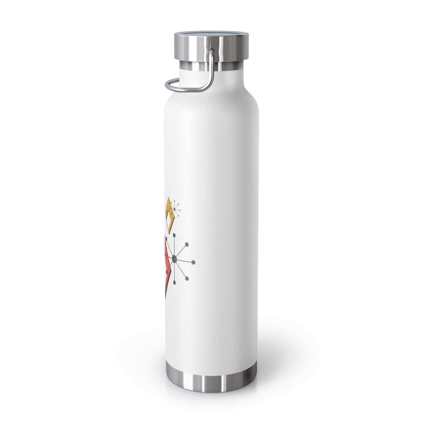 22oz Vacuum Bottle — Mid-Century Geometric Copper-Insulated Water Bottle