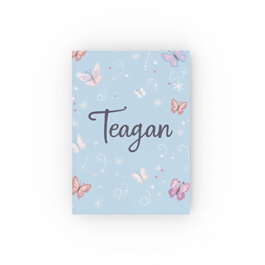 Personalized Butterfly Journal — "Teagan" Hardback Keepsake Notebook