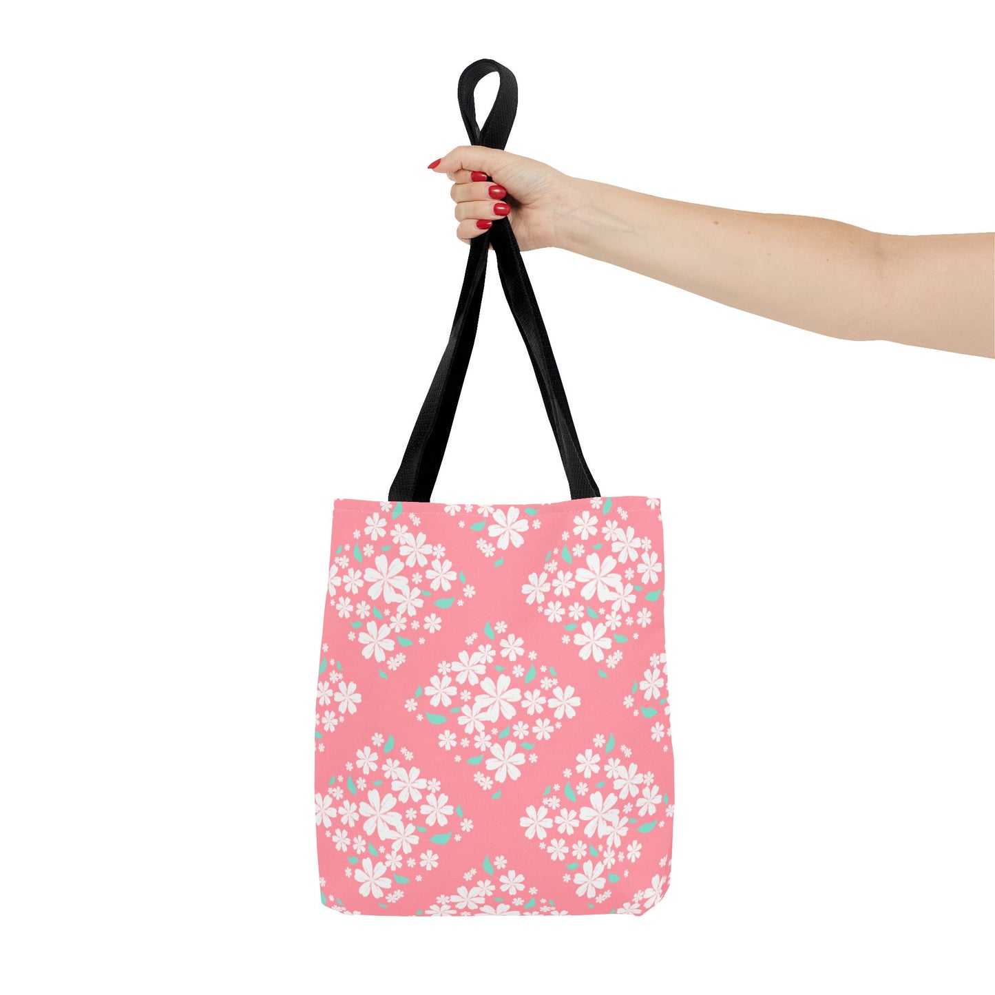 Pink Cherry Blossom Tote Bag — Floral Spring Market Bag