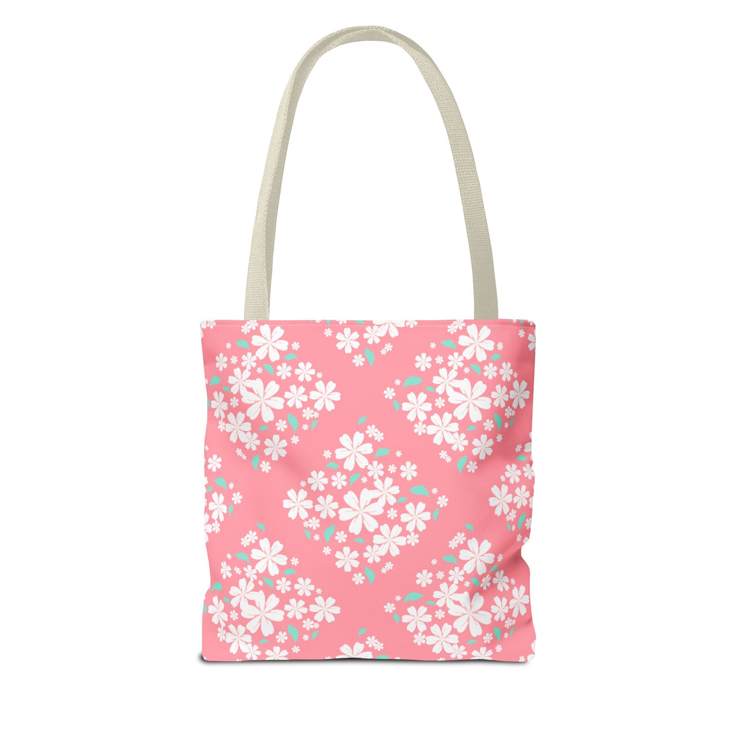 Pink Cherry Blossom Tote Bag — Floral Spring Market Bag